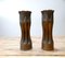 French Brass Trench Art Vases, France, 1930s, Set of 2 3