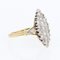 18 Karat Modern French Diamonds Yellow Gold Marquise Ring, Image 4