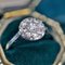 French Diamonds Platinum Round Shape Engagement Ring, 1920s 9