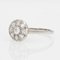 French Diamonds Platinum Round Shape Engagement Ring, 1920s 8