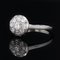 French Diamonds Platinum Round Shape Engagement Ring, 1920s 6