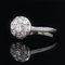 French Diamonds Platinum Round Shape Engagement Ring, 1920s, Image 6