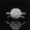 French Diamonds Platinum Round Shape Engagement Ring, 1920s 5