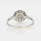 French Diamonds Platinum Round Shape Engagement Ring, 1920s, Image 14