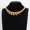 French 18 Karat Yellow Gold Feather Necklace, 1950s 6