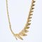 French 18 Karat Yellow Gold Feather Necklace, 1950s 7