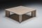 Jumbo Travertine Square Coffee Table attributed to Gae Aulenti, Italy, 1960s 2