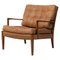 Löven Easy Chair in Brown Leather by Arne Norell, 1960s, Image 1
