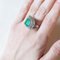 18k Vintage White Gold with Colombian Emerald Ballerina Ring, Image 26