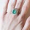 18k Vintage White Gold with Colombian Emerald Ballerina Ring, Image 24