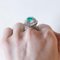18k Vintage White Gold with Colombian Emerald Ballerina Ring 23