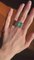 18k Vintage White Gold with Colombian Emerald Ballerina Ring 28