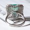 18k Vintage White Gold with Colombian Emerald Ballerina Ring 7