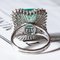 18k Vintage White Gold with Colombian Emerald Ballerina Ring, Image 7