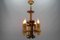 Late 19th Century Medieval Gilt Wrought Iron Chandelier, 1890s, Image 3