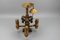 Late 19th Century Medieval Gilt Wrought Iron Chandelier, 1890s 14