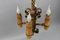 Late 19th Century Medieval Gilt Wrought Iron Chandelier, 1890s, Image 13