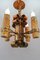 Late 19th Century Medieval Gilt Wrought Iron Chandelier, 1890s, Image 8