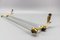 Art Deco French Double Glass Towel Holder with Brass Ends, 1930s 15