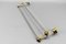 Art Deco French Double Glass Towel Holder with Brass Ends, 1930s, Image 5