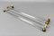 Art Deco French Double Glass Towel Holder with Brass Ends, 1930s, Image 10