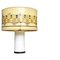 Modern Italian Metal and Parchment Table Lamp in the style of Fornasetti, 1960s, Image 1