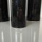 Modern Italian Black Glazed Ceramic Cylindrical Vases by Milesi Milano, 1980s, Set of 3 7