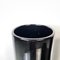 Moderne italienische zylindrische Vasen aus schwarz glasierter Keramik von Milesi Milano, 1980er, 3er Set 5