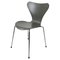 Modern Danish Grey Wood Chair 7 Series attributed to Jacobsen for Fritz Hansen, 1970s 1