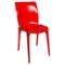 Sedia Lamda moderna in metallo rosso attribuita a Marco Zanuso e Richard Sapper, Italia, anni '70, Immagine 1