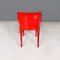 Moderner italienischer Lamda Stuhl aus rotem Metall, Marco Zanuso und Richard Sapper, 1970er 8