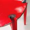 Modern Italian Red Metal Lamda Chair attributed to Marco Zanuso and Richard Sapper, 1970s 4