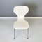 Modern Danish White Wooden and Steel Chair attributed to Phoenix, 1970s 6
