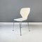 Modern Danish White Wooden and Steel Chair attributed to Phoenix, 1970s 4