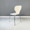Modern Danish White Wooden and Steel Chair attributed to Phoenix, 1970s, Image 4