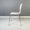 Modern Danish White Wooden and Steel Chair attributed to Phoenix, 1970s 3