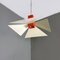 Modern Italian Orange and White Metal Chandelier, 1980s 4