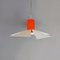 Modern Italian Orange and White Metal Chandelier, 1980s 7