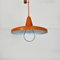 Mid-Century Italian Modern Orange Metal Chandelier with Sliding Support, 1960s, Image 4