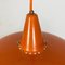 Lámpara de araña italiana Mid-Century moderna de metal naranja con soporte deslizante, años 60, Imagen 6