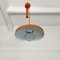 Mid-Century Italian Modern Orange Metal Chandelier with Sliding Support, 1960s, Image 5