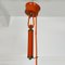Lámpara de araña italiana Mid-Century moderna de metal naranja con soporte deslizante, años 60, Imagen 11