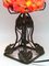 Art Nouveau Lamp in Wrought Iron with Glass Shade Scailmont, 1930s 6