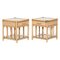 Bamboo & Rattan Glazed Bedside Tables, 1970s, Set of 2 1