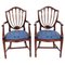 Vintage Hepplewhite Revival Armchairs, 1980s, Set of 2 1