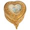 Antique French Ormolu Heart Shaped Jewellery Casket Box, 19th Century 1