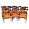 Antique William IV Flame Mahogany Dining Chairs, 19th Century, Set of 12 1