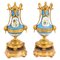 Antique French Bleu Celeste Sevres Urns, 19th Century, Set of 2 1