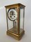 Late 19th Century Napoleon III Skeleton Cage Clock in Bevelled Glass & Brass 4