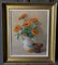 Hl Th Cartoux, Still Life with Bouquet Of Marigolds, 20th Century, Oil on Panel 1